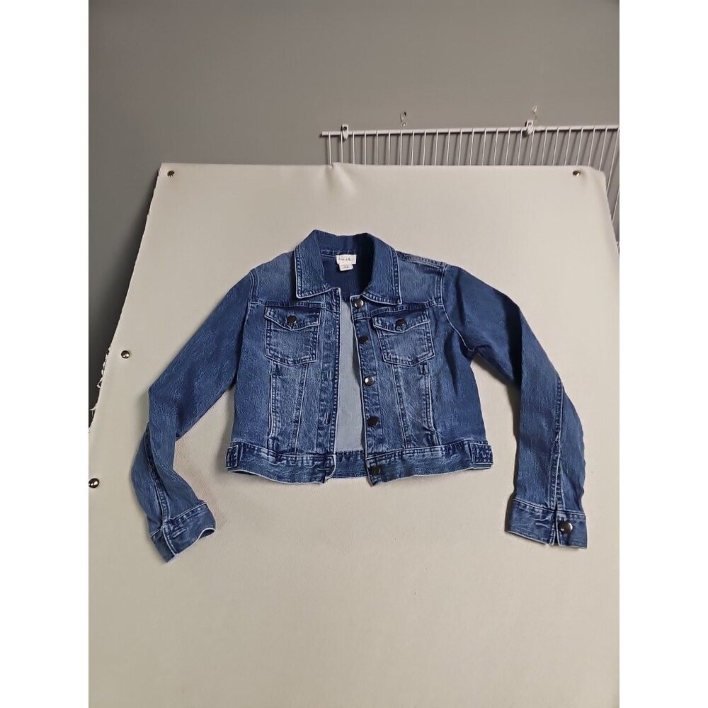 Nicole Miller Women's New York Classic Denim‎ Cropped Jean Jacket – Size XS